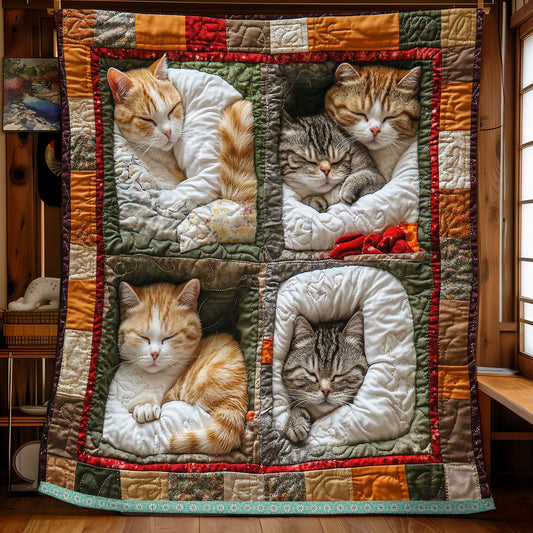 Nestling Cat WP0409032CL Quilt
