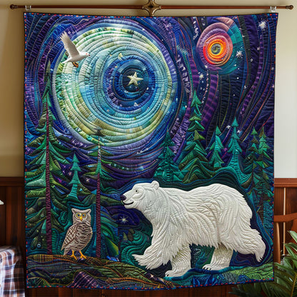 Night White Bear WP1508018CL Quilt