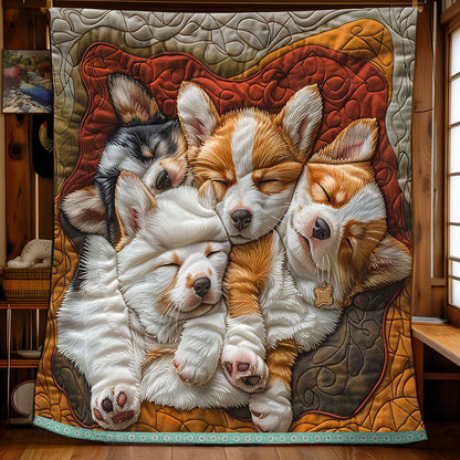 Puppy Corgi Heaven WP0409035CL Quilt
