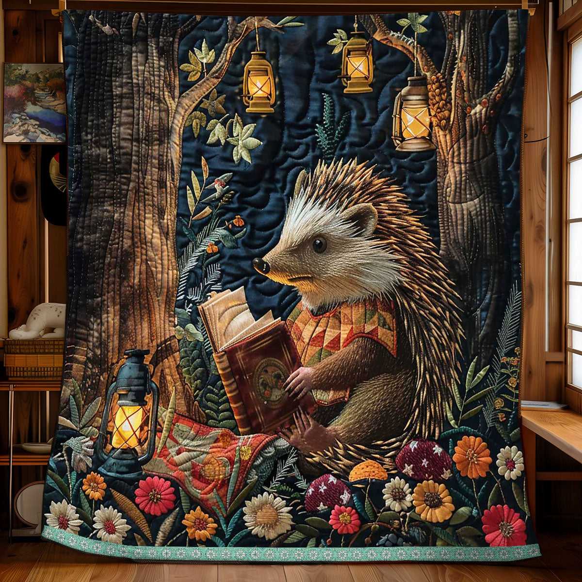 Reading Cute Hedgehog WP0509037CL Quilt