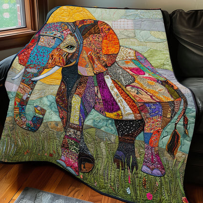 Safari Elephant Patchwork WP0108053CL Quilt