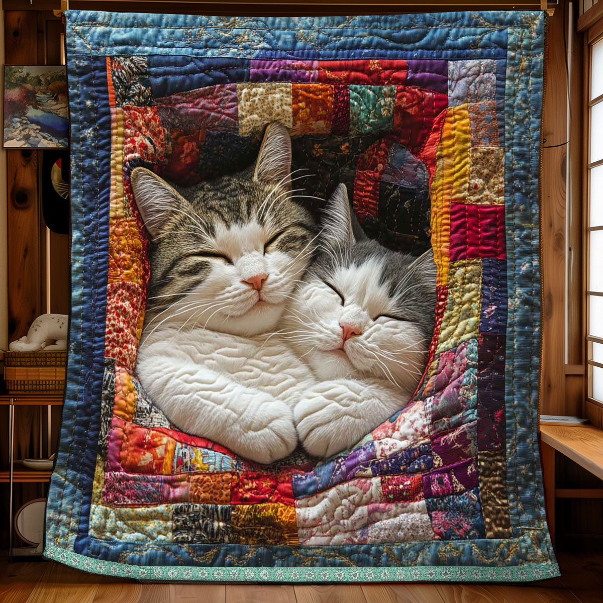 Sleeping Cuddle Cat WP0608020CL Quilt