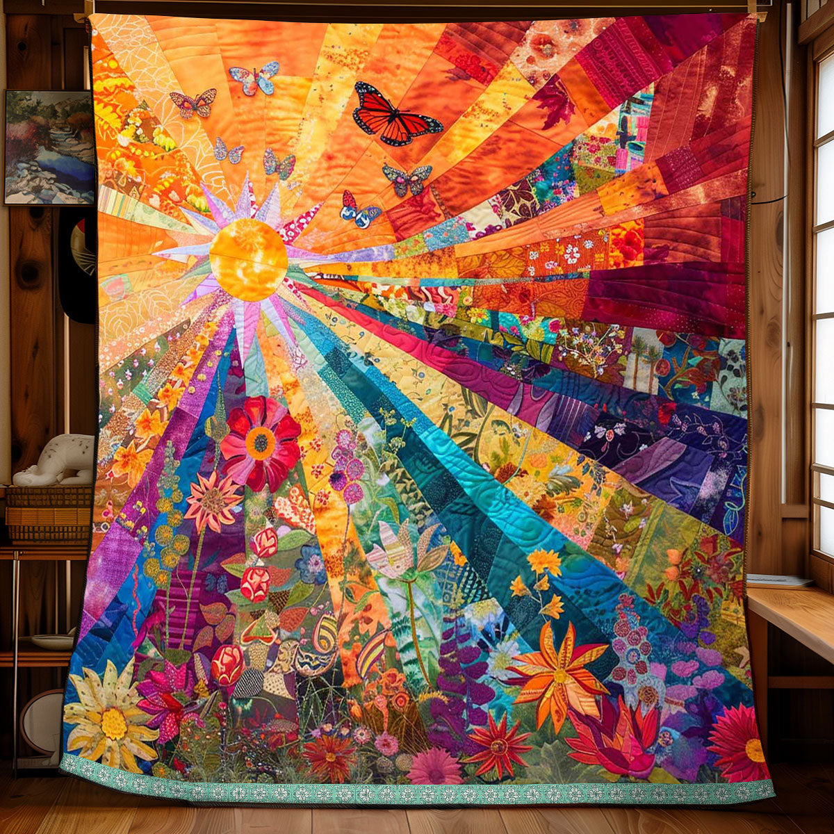 Sun Ray Butterfly WP0409045CL Quilt