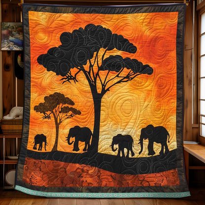 Sunset Safari Elephant WP2208028CL Quilt