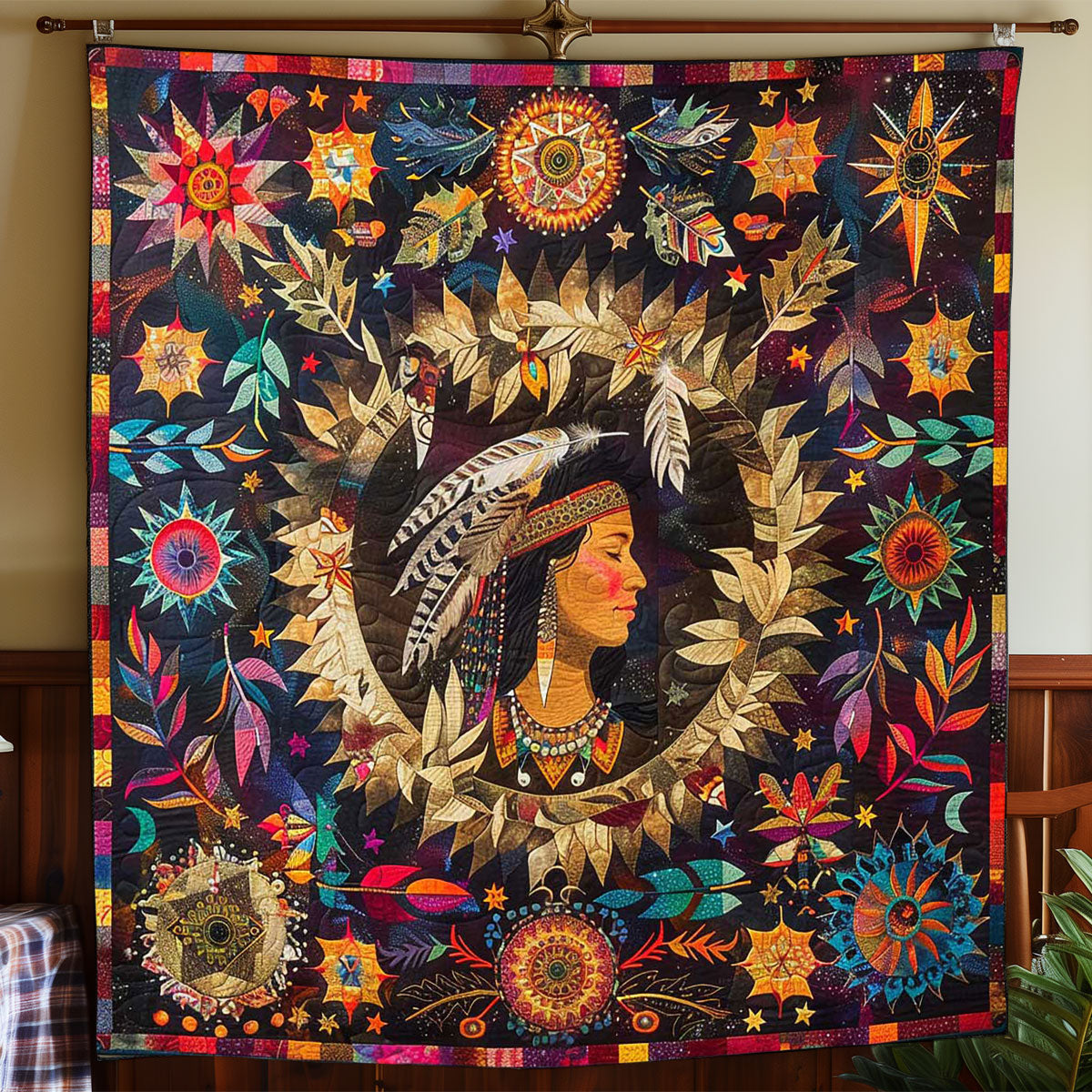 Tribal Woman WP1308036CL Quilt