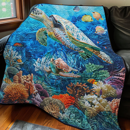 Turtle Family Corals WP0108048CL Quilt