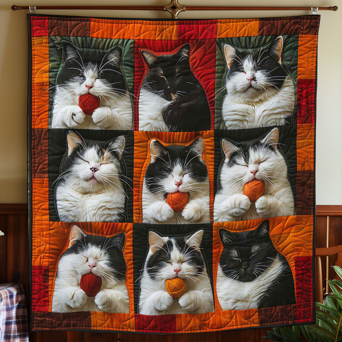 Tuxedo Cat Yarn WP1408018CL Quilt