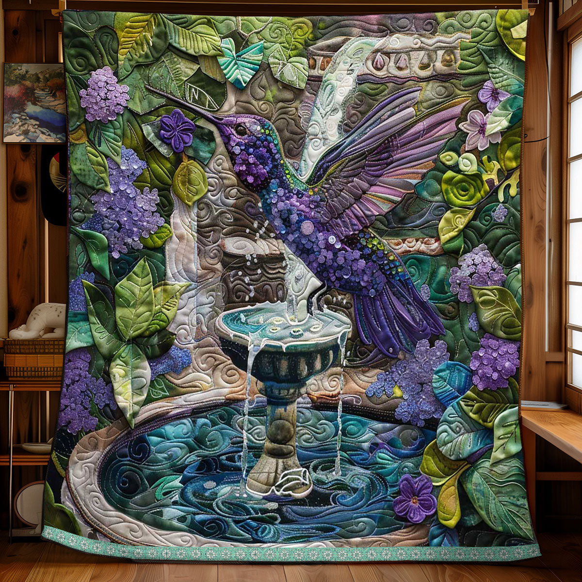 Violet Garden Hummingbird WP0909022CL Quilt