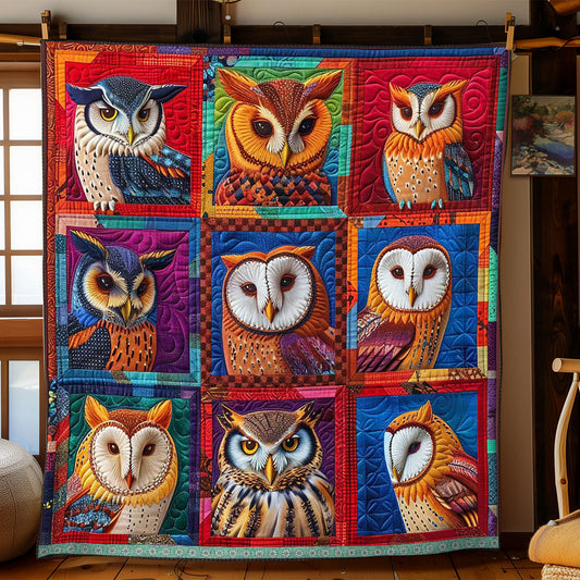 Abstract Art Owl WP3008029CL Quilt