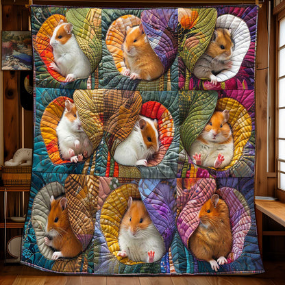 Baby Hamster Flower WP2008001CL Quilt