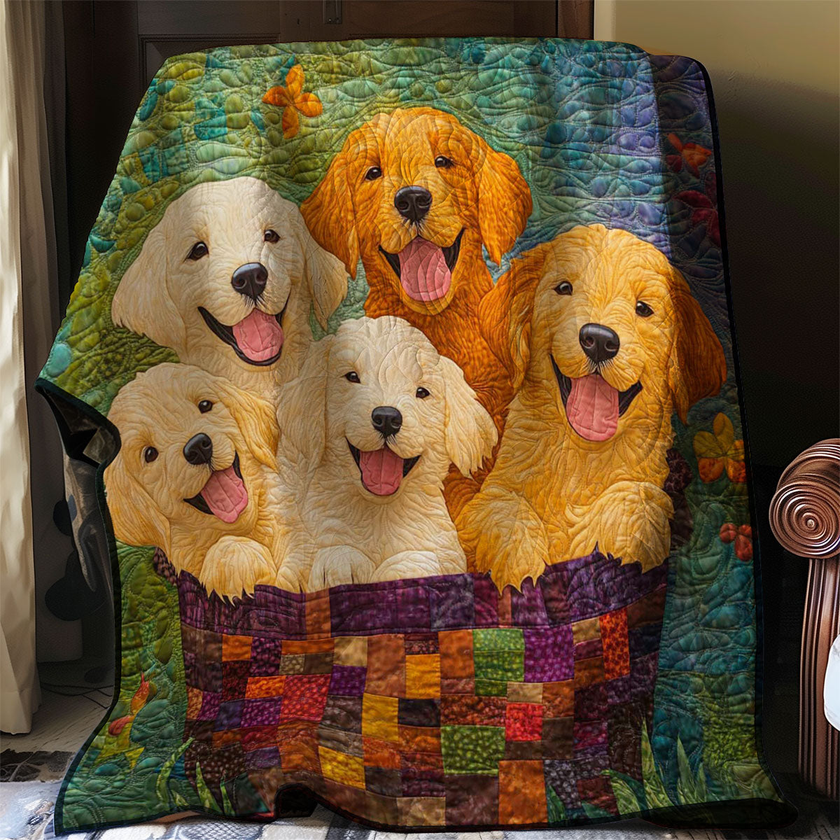 Basket Puppy WP0508015CL Quilt