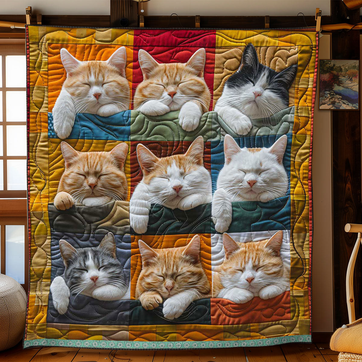 Boring British Cat WP0409002CL Quilt
