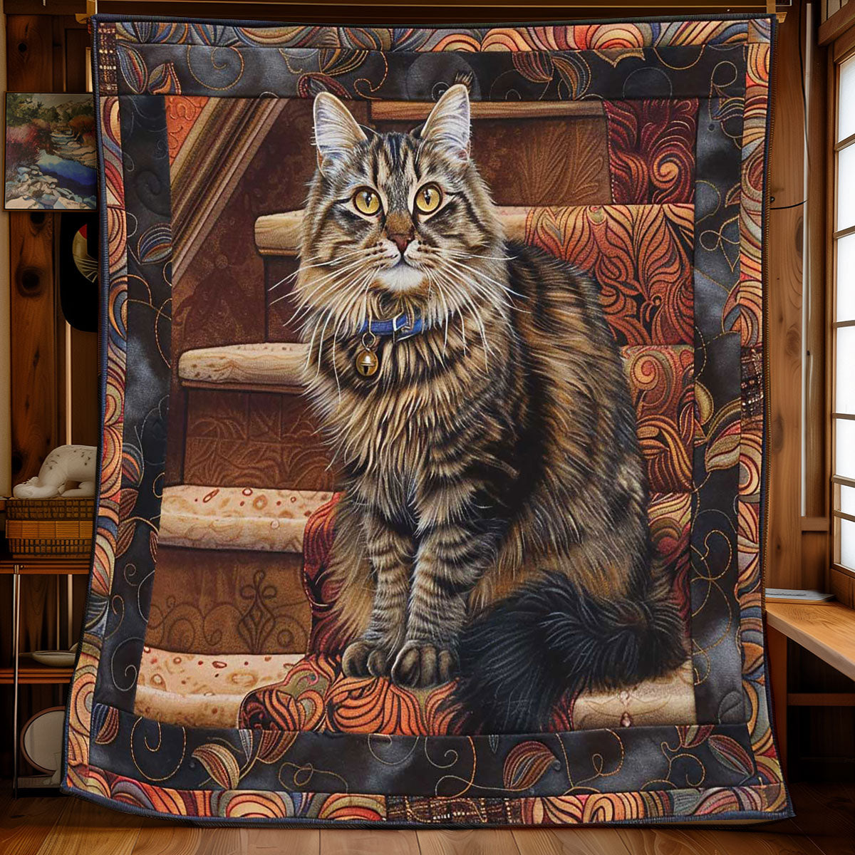 Cat Ancient Castle WP1408003CL Quilt