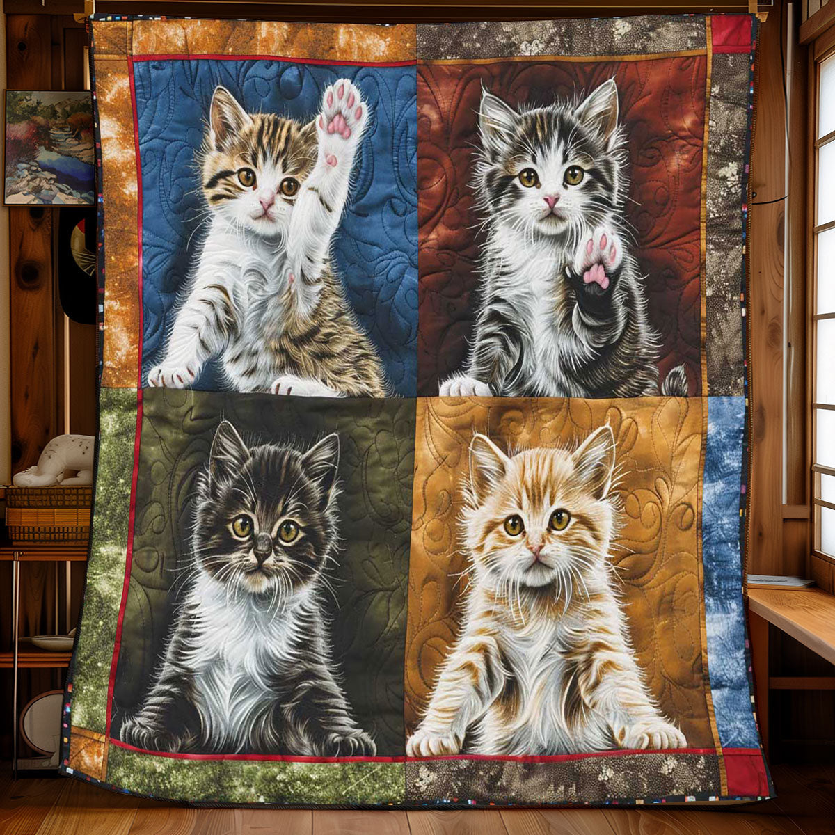 Cat Collection Welcome WP1308049CL Quilt