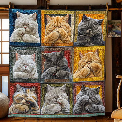 Cat Covering Face  WP0409004CL Quilt