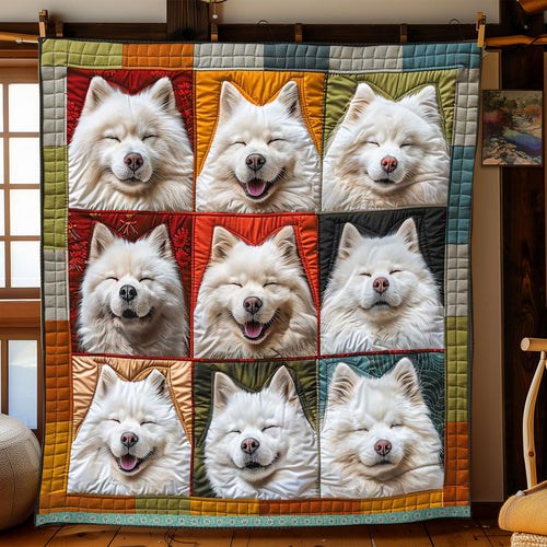 Chubby Samoyed Collection WP3008041CL Quilt