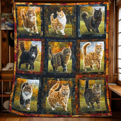 Collection Autumn Cat WP1308060CL Quilt