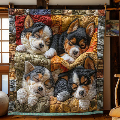Corgi Family WP0409008CL Quilt