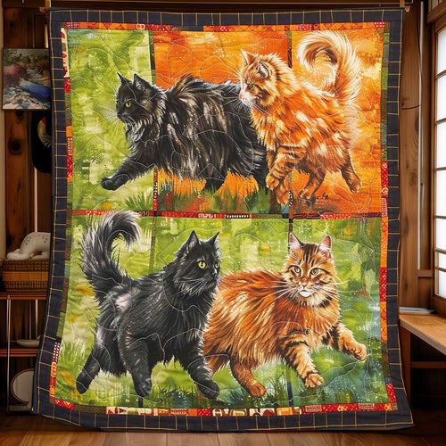 Couple Playing Cat WP1308061CL Quilt