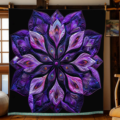 Crystal Purple Flowers WP2208004CL Quilt