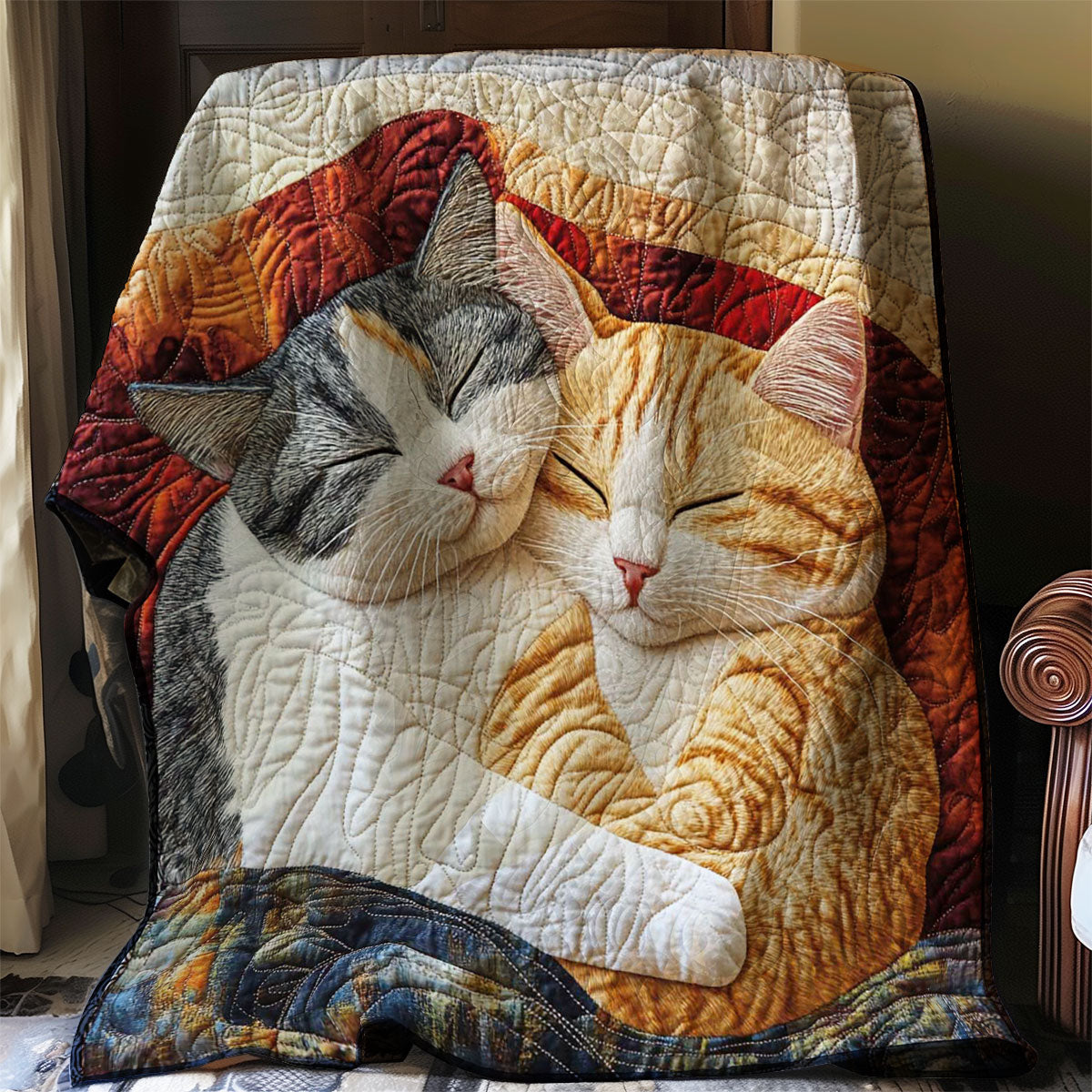 Cuddling Cat WP0608006CL Quilt