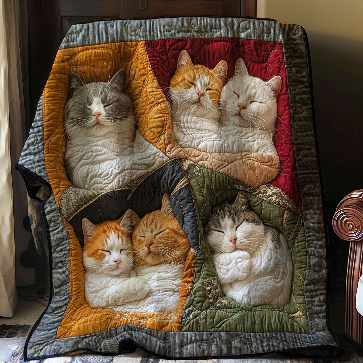 Cuddling Cat WP0608012CL Quilt