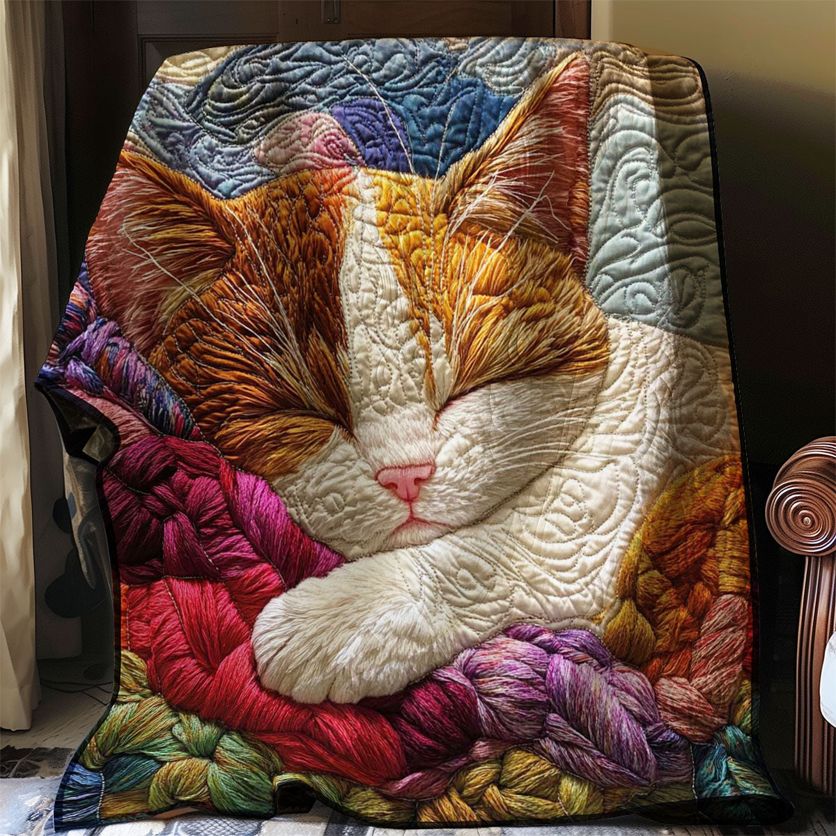 Cute Tabby Cat WP0208001CL Quilt