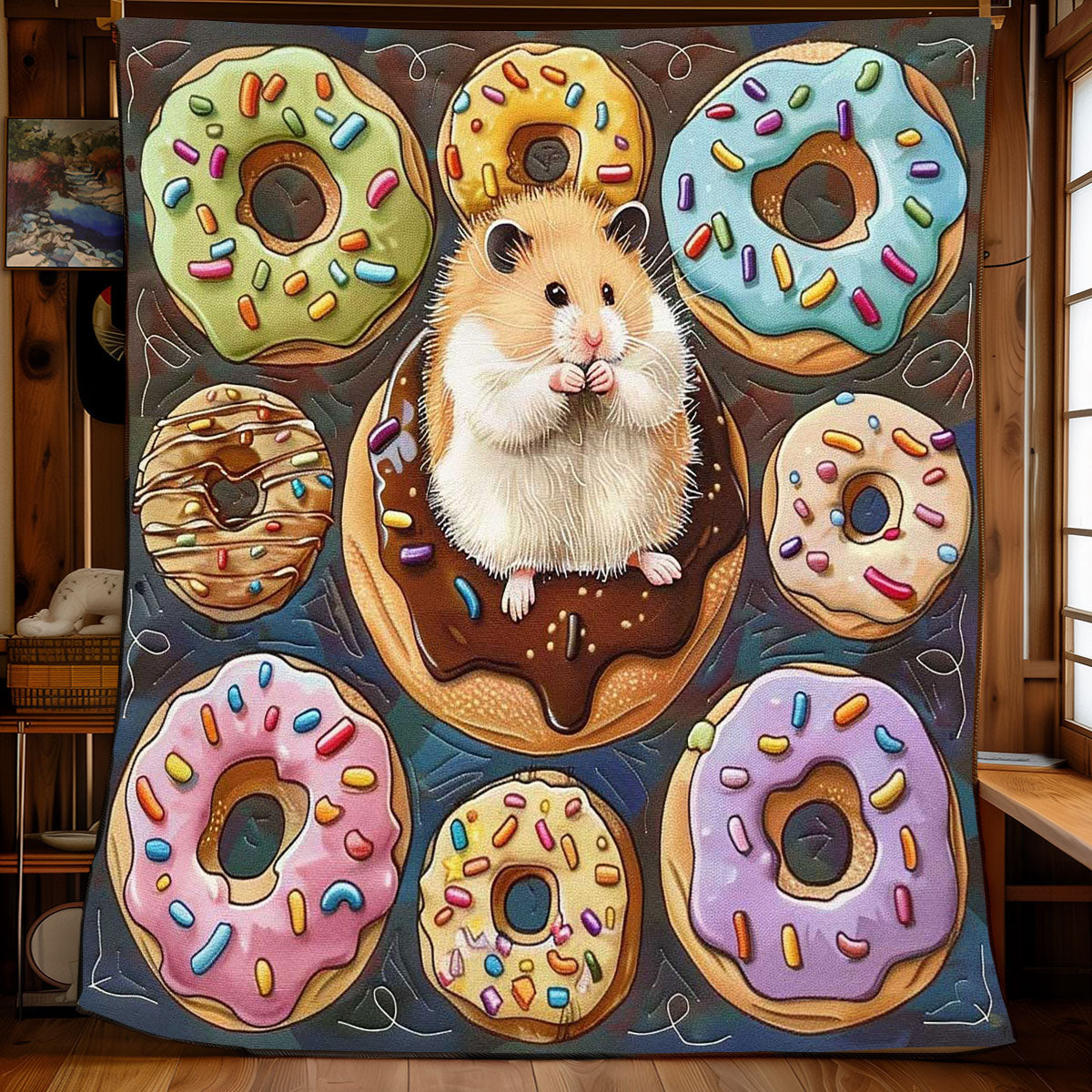 Donuts Hamster WP2008019CL Quilt