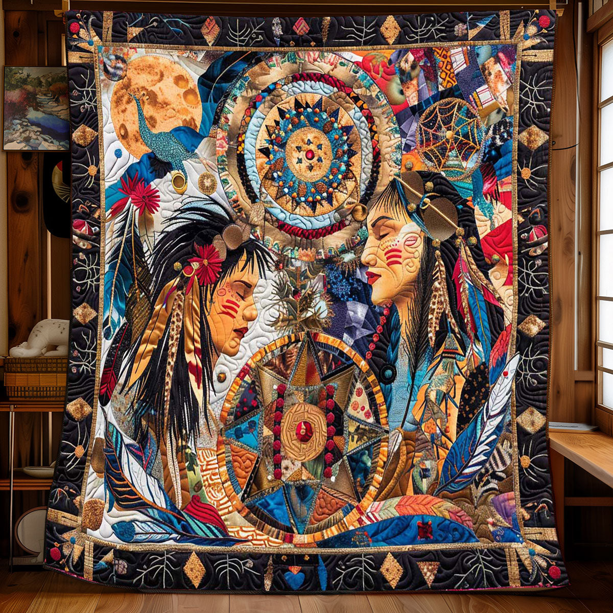 Dreamcatcher Native America Woman WP1508007CL Quilt