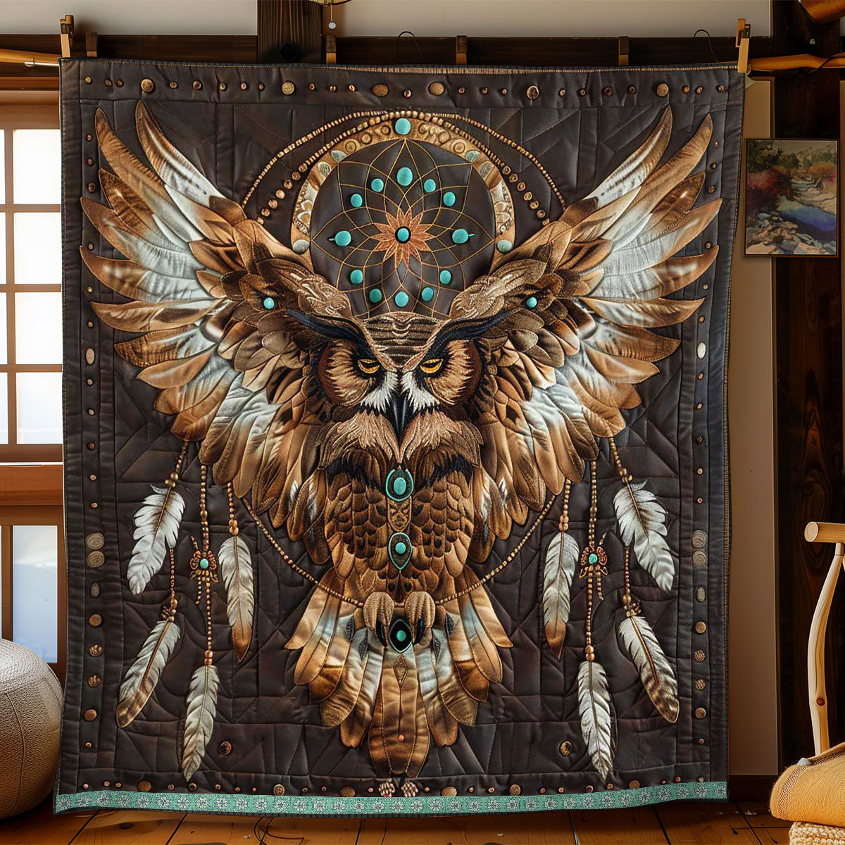 Dreamcatcher Owl WP2208036CL Quilt