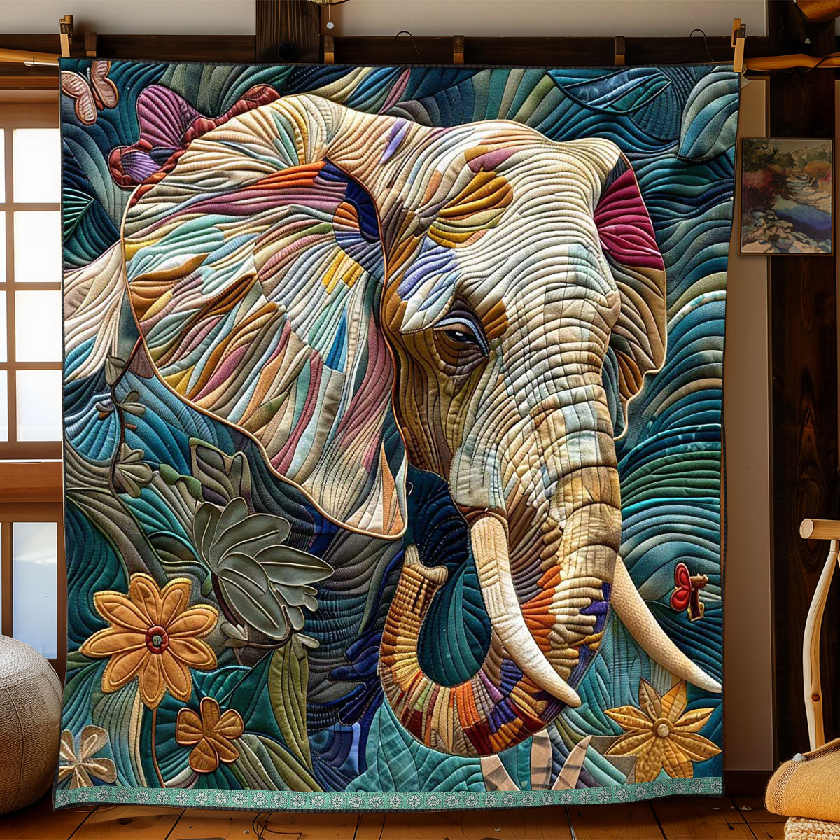 Elephant Jungle WP0409016CL Quilt