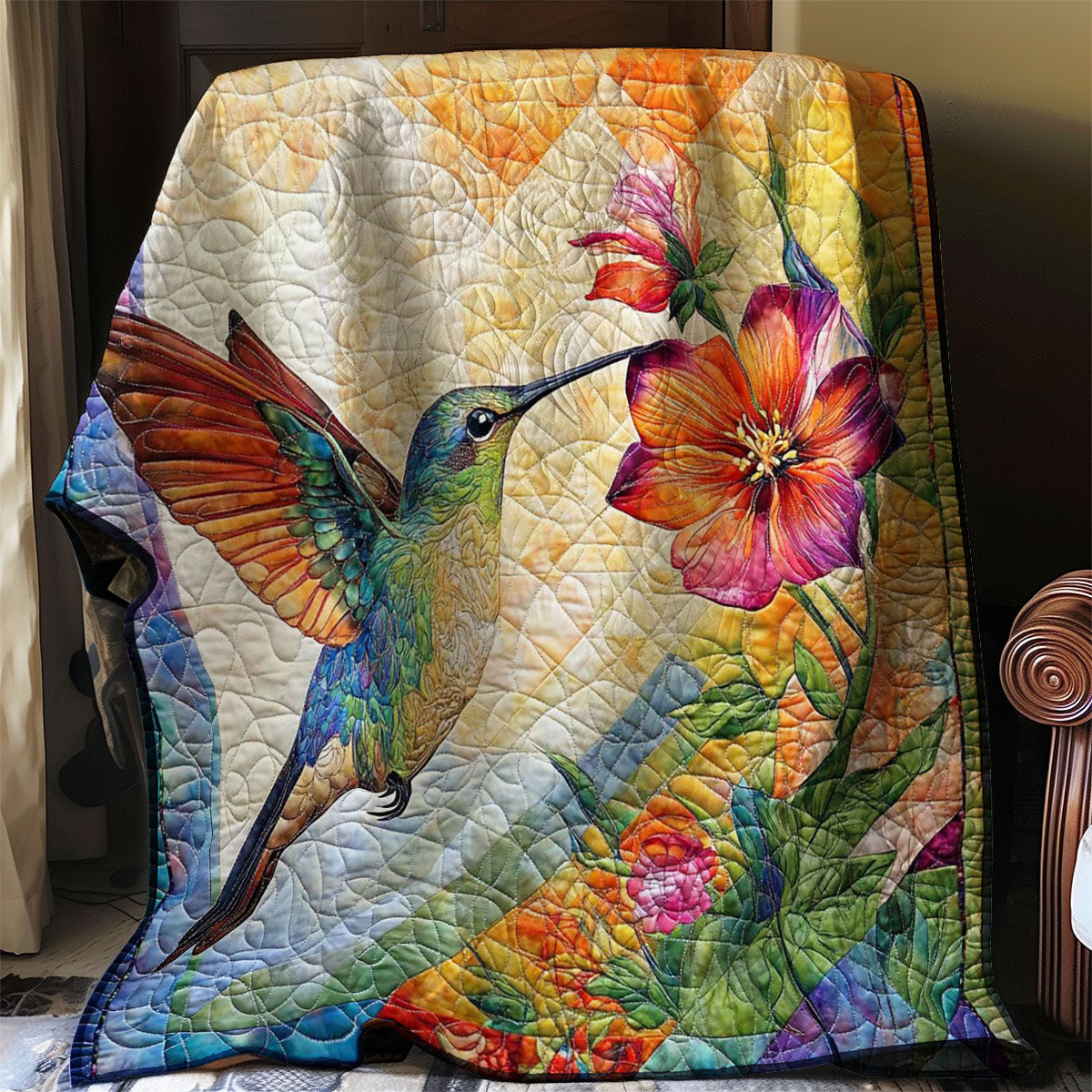 Feeding Hummingbird WP0508022CL Quilt