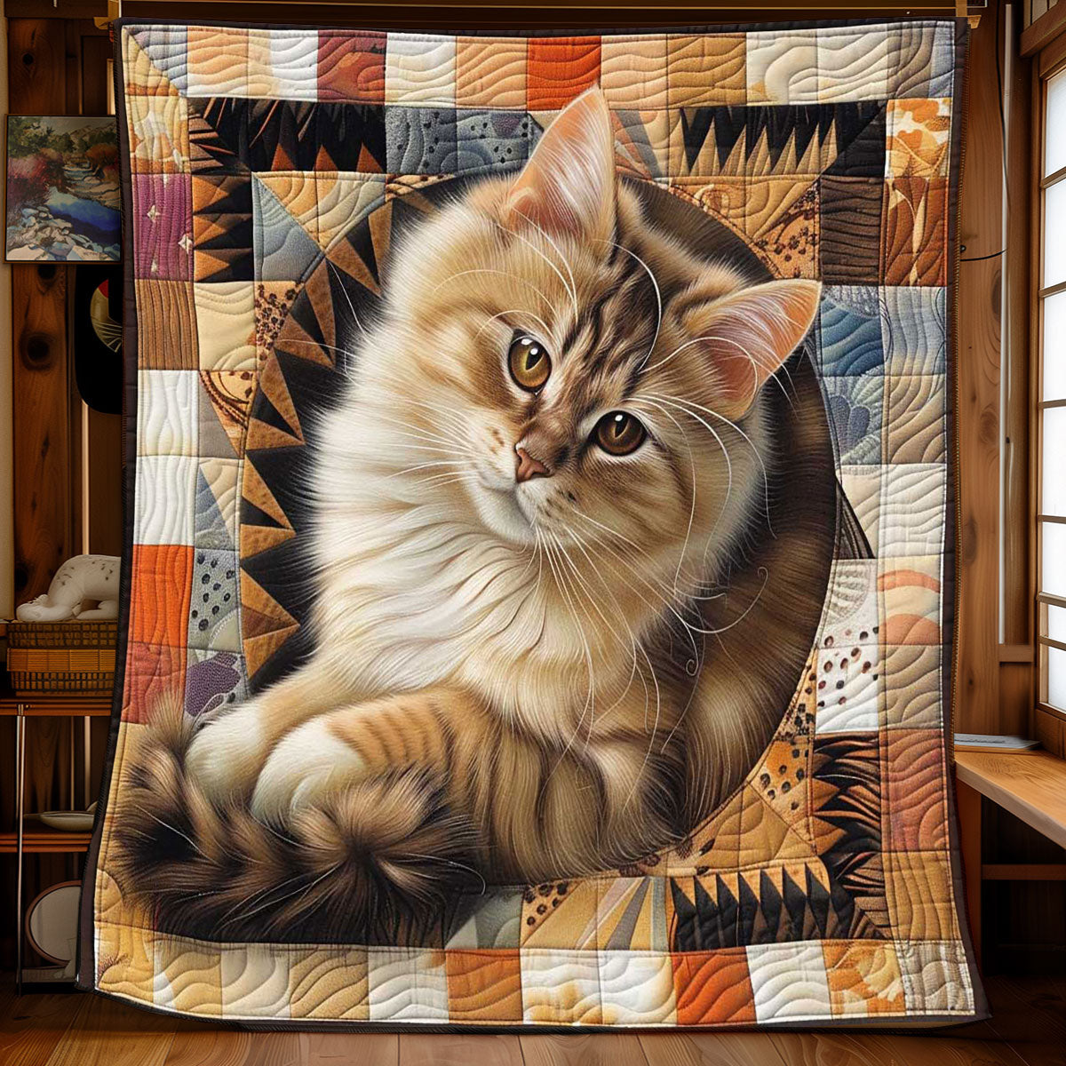 Fluffy Cat WP1408007CL Quilt