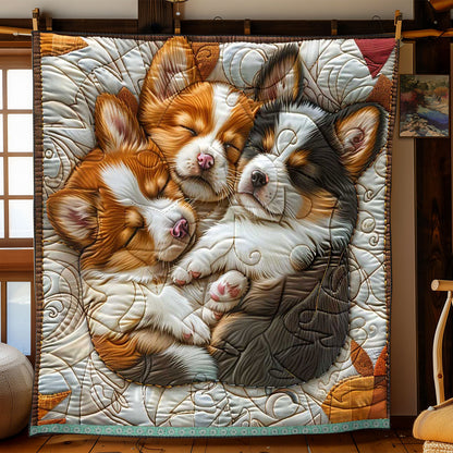 Fluffy Corgi WP0409022CL Quilt