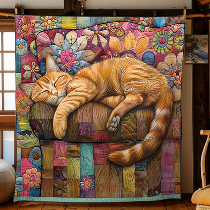 Fluffy Dreaming Cat WP0909063CL Quilt