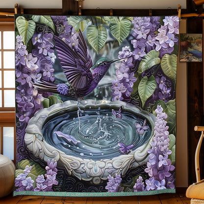 Fountain Violet Hummingbird WP0909011CL Quilt