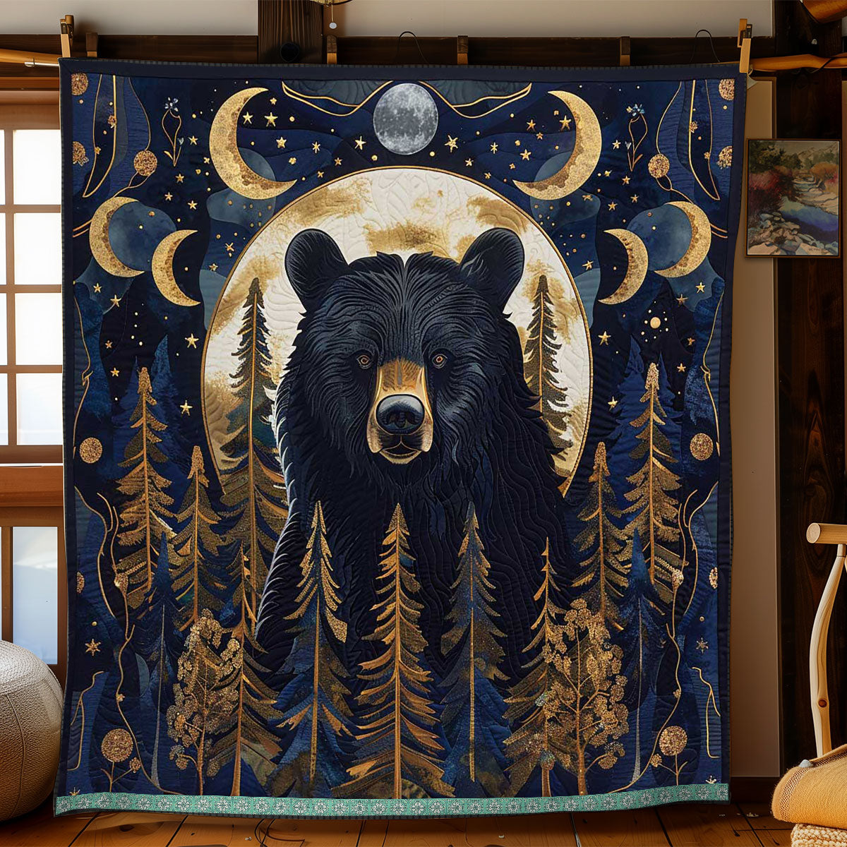 Full Moon Black Bear WP0509020CL Quilt