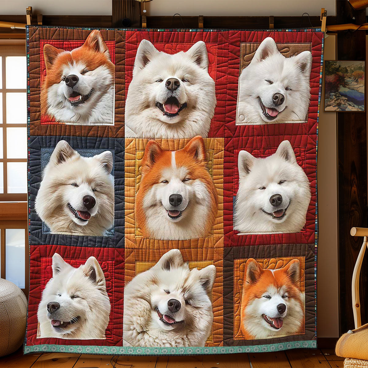 Funny Samoyed WP3008016CL Quilt