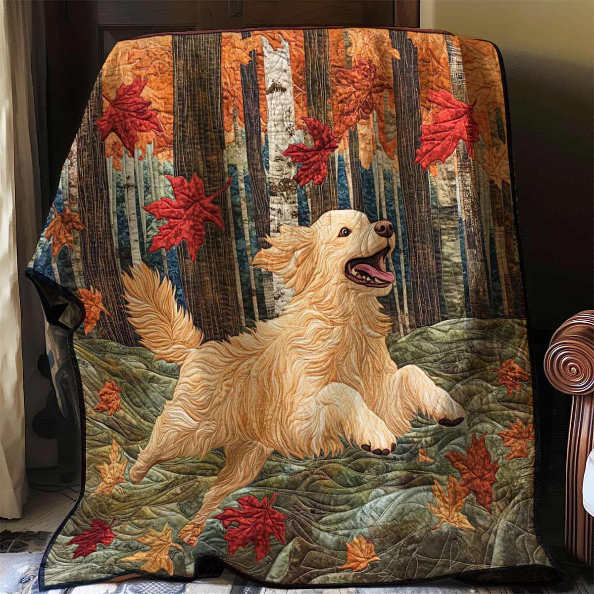 Golden Retriever Maple WP0208018CL Quilt