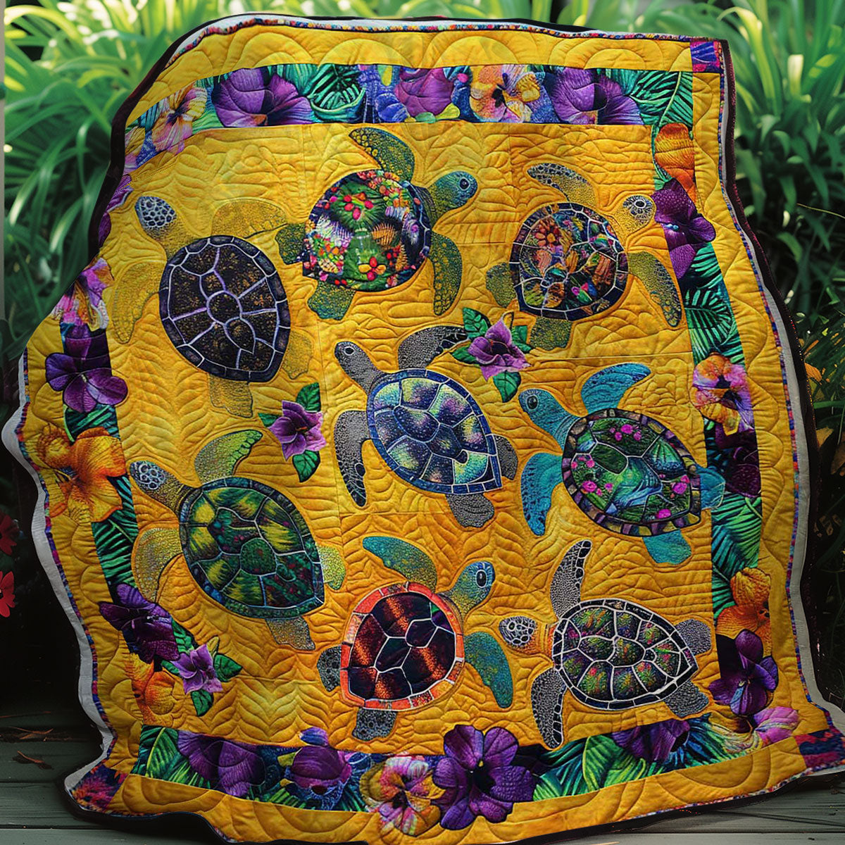 Hawaii Sunny Turtle WP3007033CL Quilt