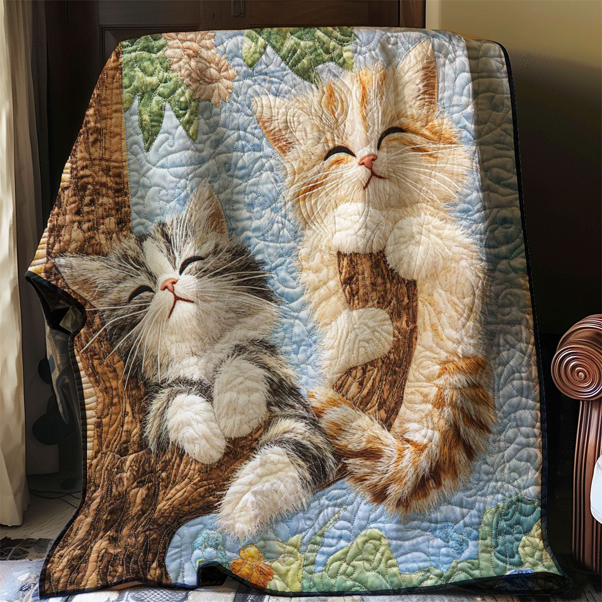 Kitten On Tree WP0608015CL Quilt