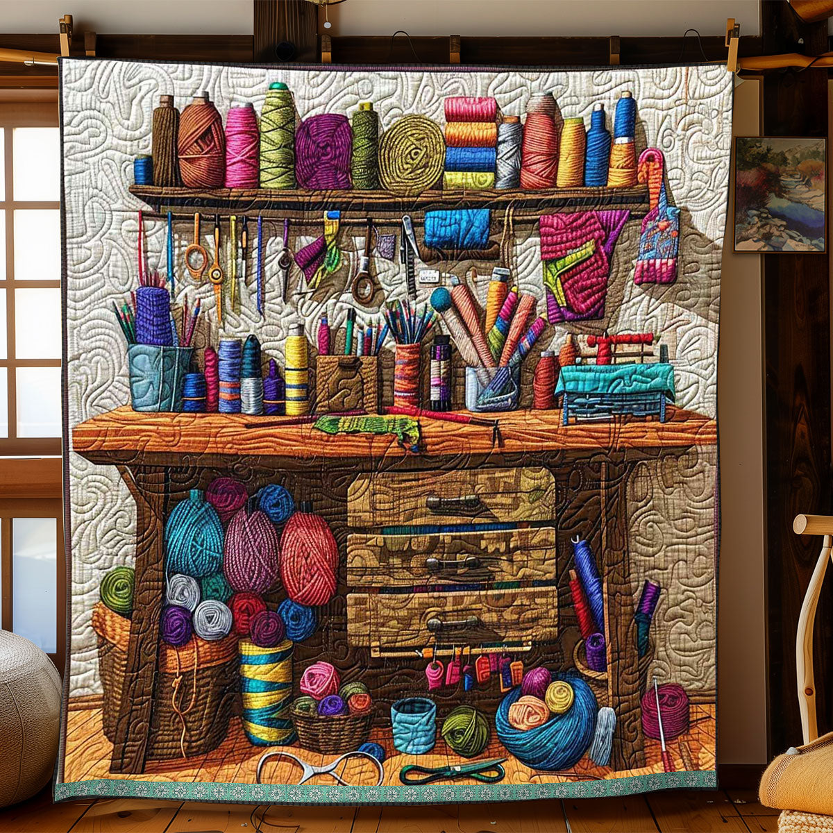 Knitting Artist Workplace WP0509026CL Quilt