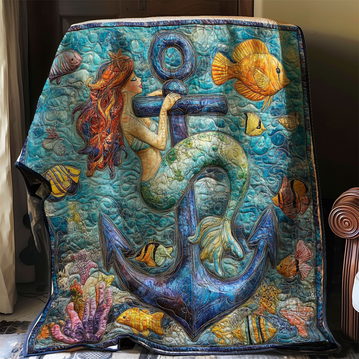 Mermaid Sea WP0208011CL Quilt