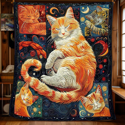 Moon Orange Cat WP2008038CL Quilt