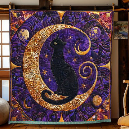 Mysterious Silhouette Cat WP0509031CL Quilt