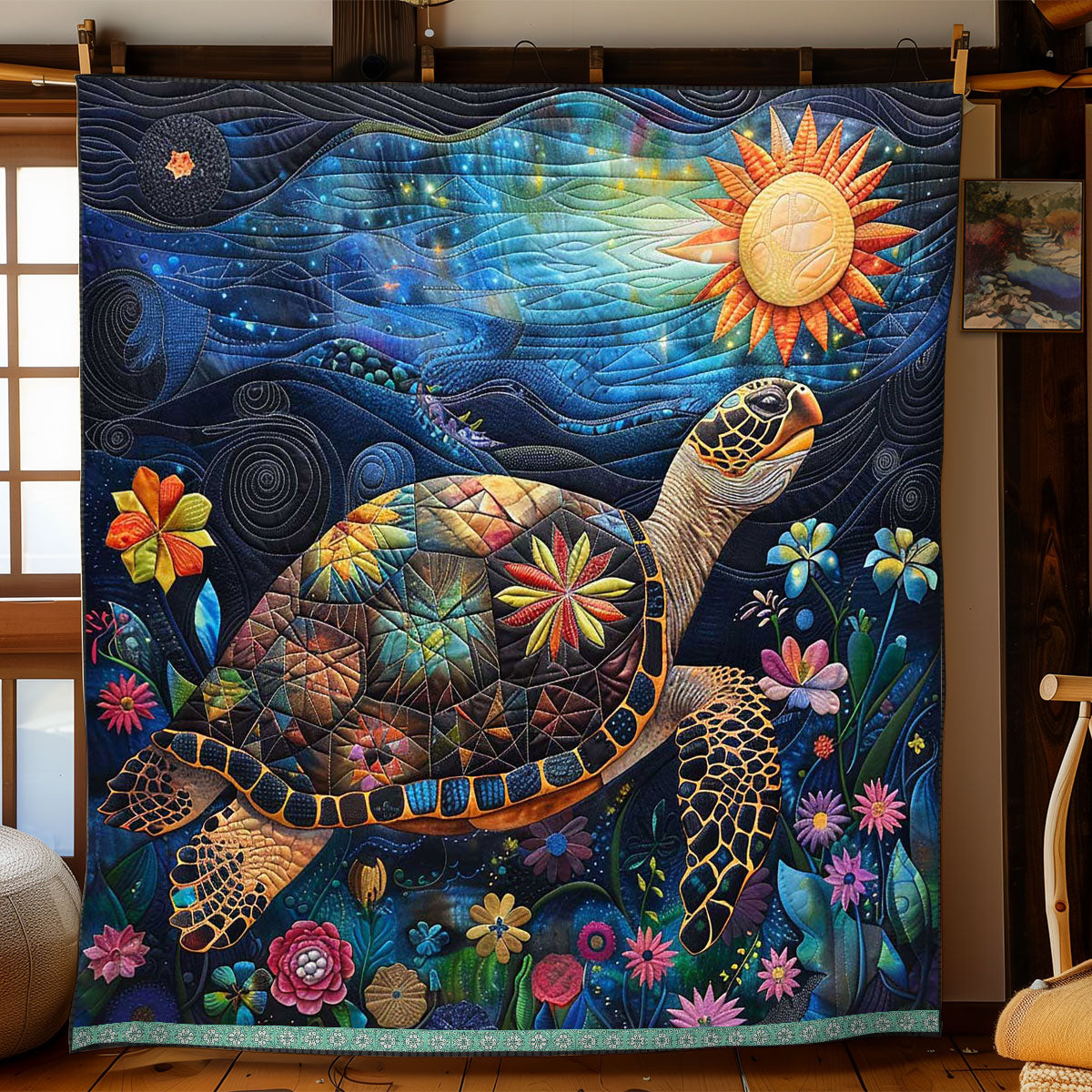 Mystical Turtle WP2208020CL Quilt