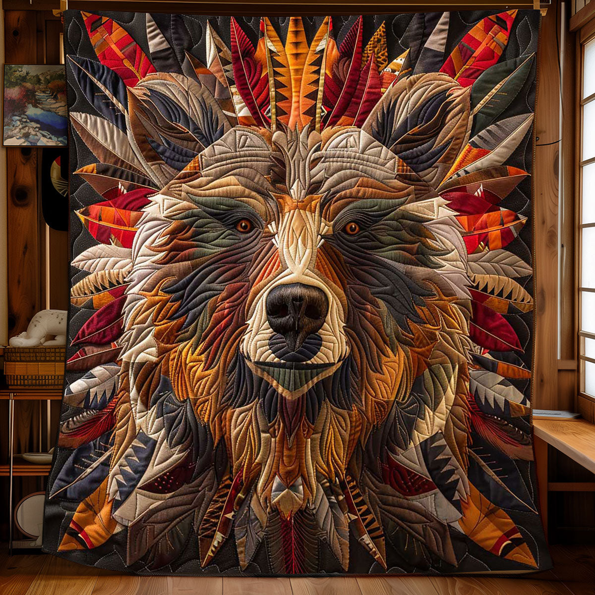 Native America Bear WP1308021CL Quilt