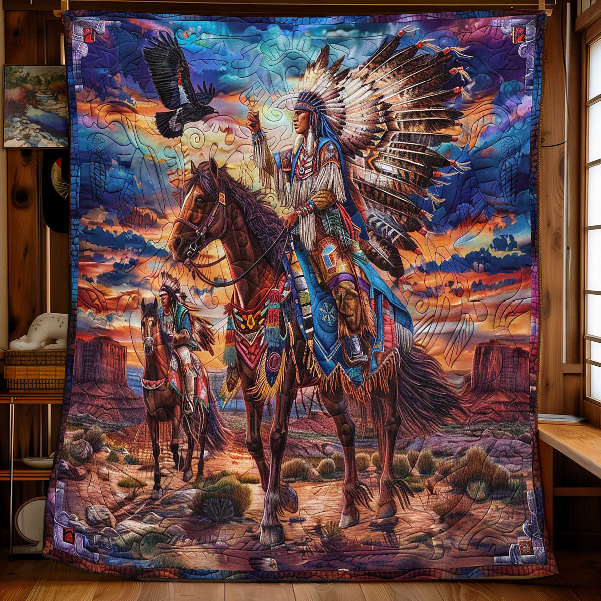 Native America Man WP1308023CL Quilt