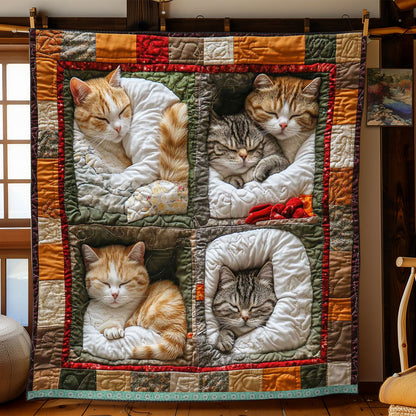 Nestling Cat WP0409032CL Quilt