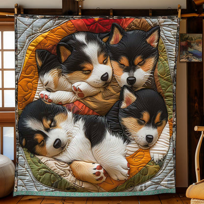 Nestling Sleeping Corgi WP0409033CL Quilt